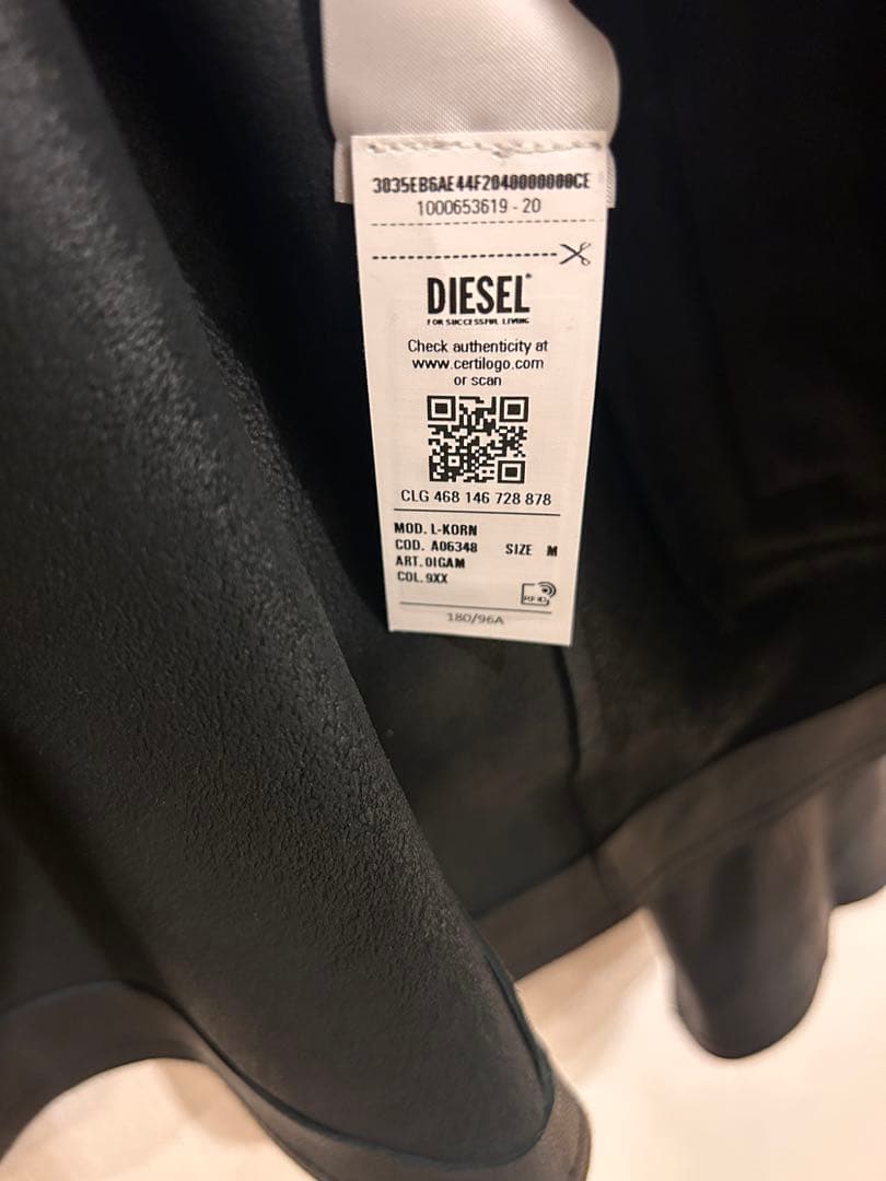DIESEL l-korn-a Leather jacket アウトレット品