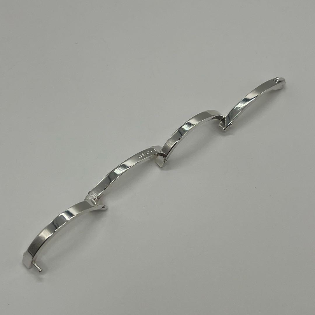 グッチ GUCCI バー プレート リンク ブレスレット SV925 希少