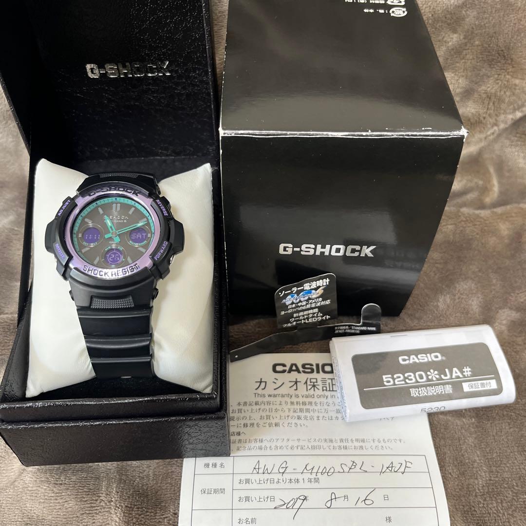 なかやん　G-SHOCK Gショック♦︎AWG-M100SBL 電波ソーラー