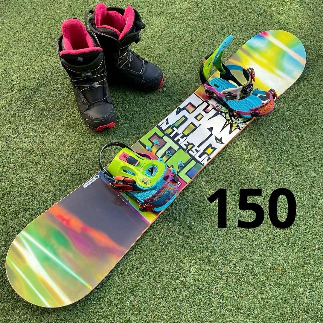 りんごスノーボード　3点セット　PHANTON 150 初心者　27.0