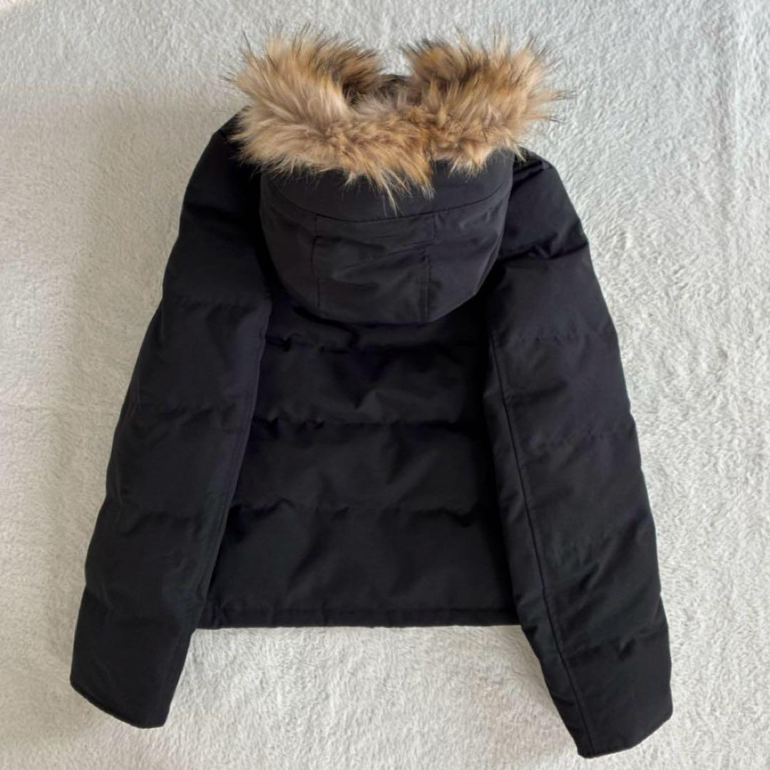 極美品 ダントン Bshop ダウンジャケット 黒 ファーフード付き レディース