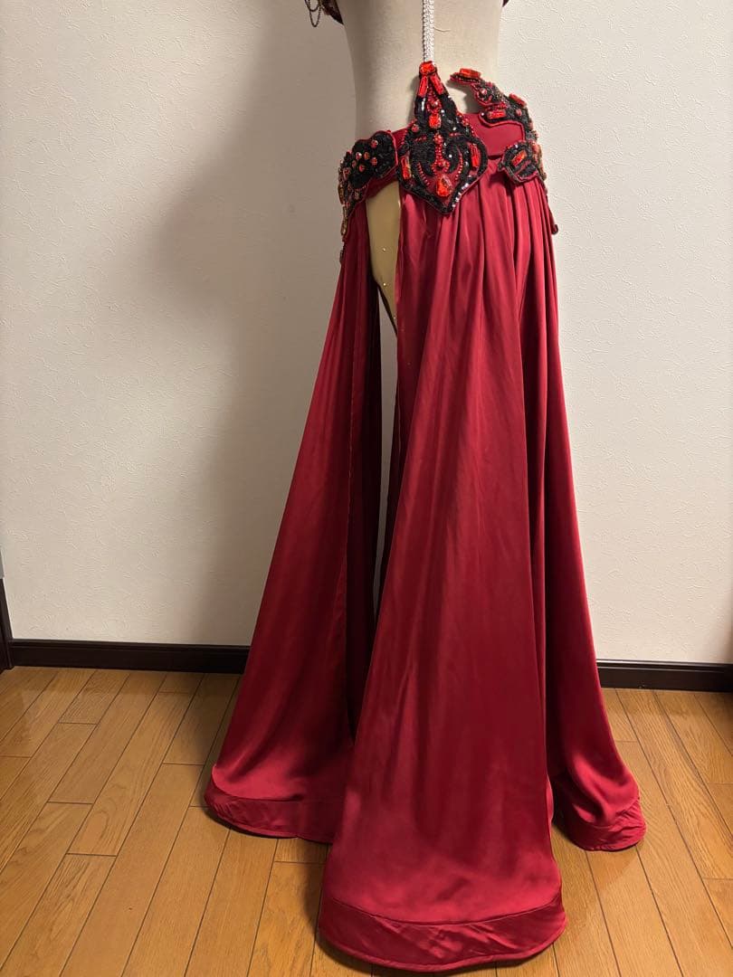 bbb＊エジプト製＊ベリーダンス 衣装セットアップ (赤と黒)オリエンタル