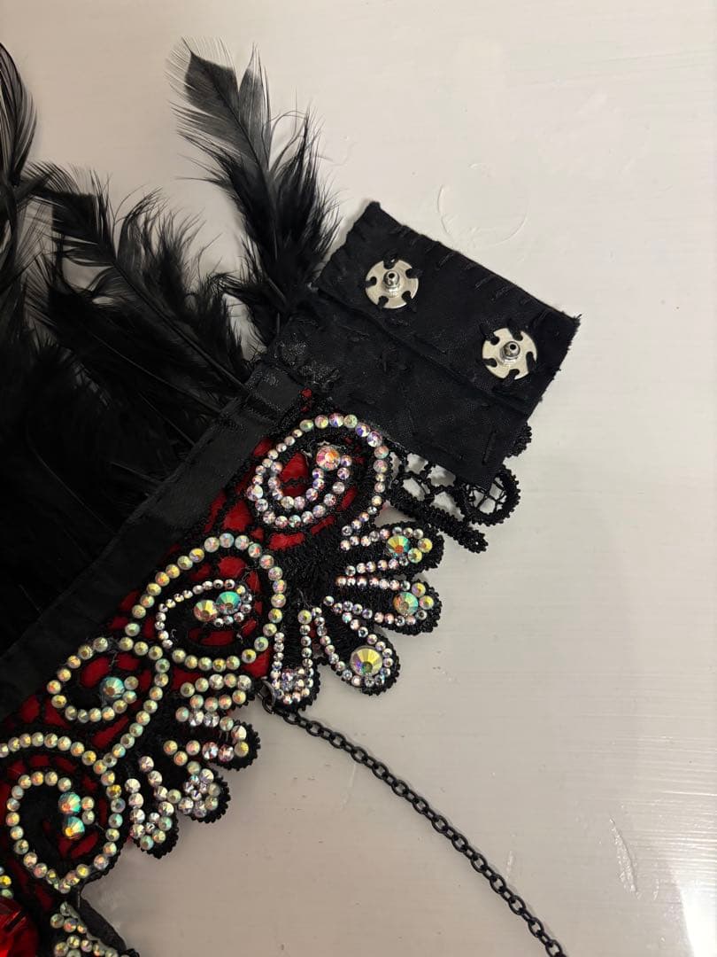 bbb＊エジプト製＊ベリーダンス 衣装セットアップ (赤と黒)オリエンタル