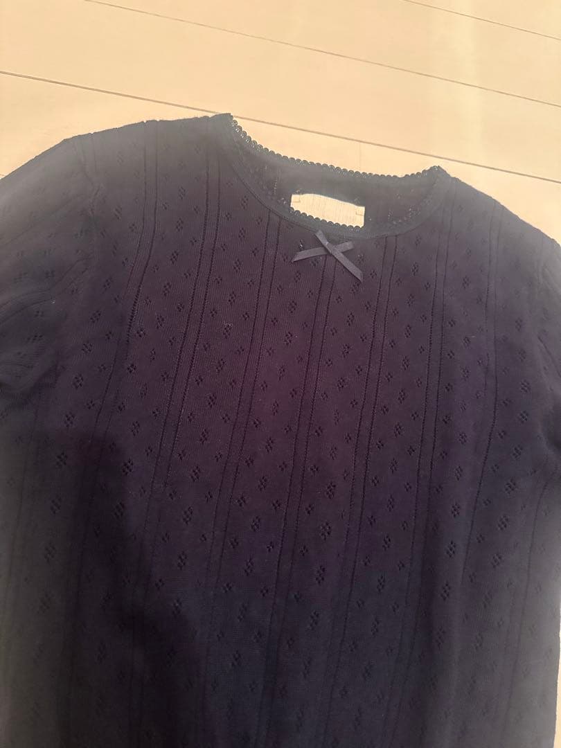 SHISHIKUI eyelet long NAVY 新品未使用