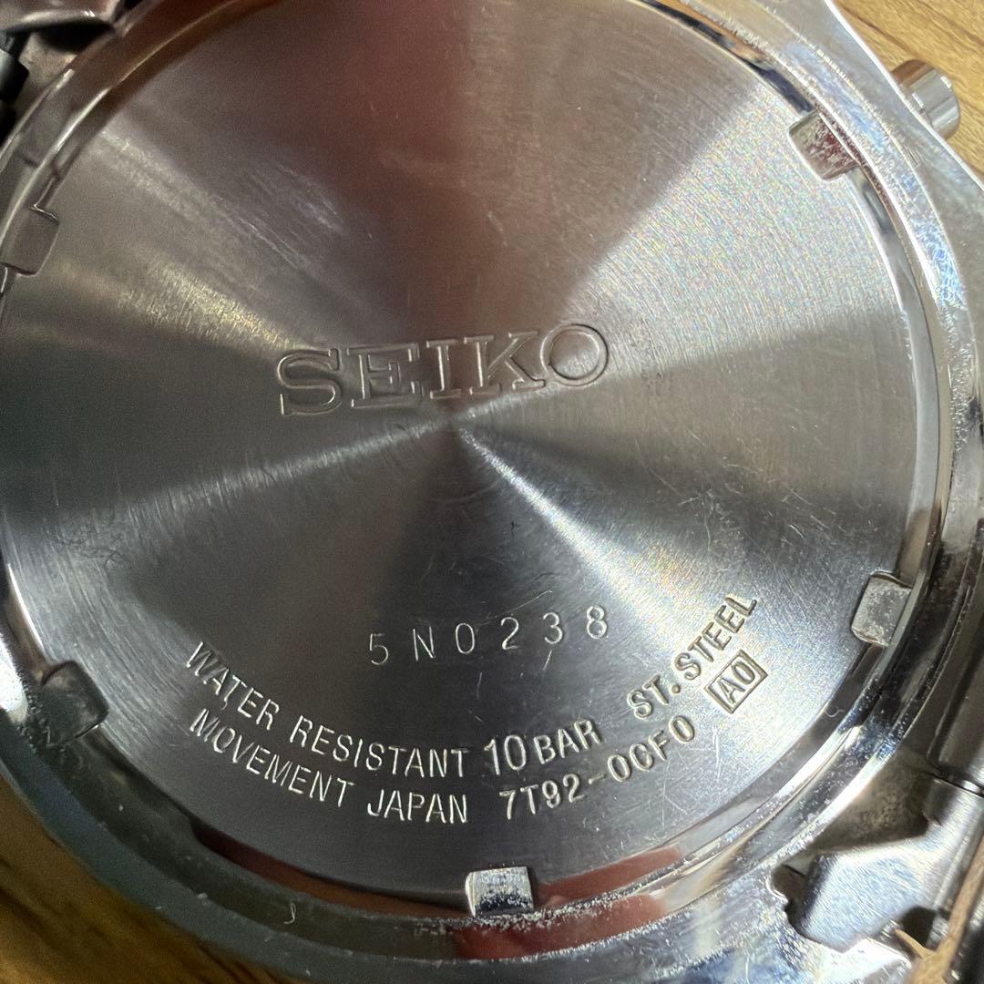 セイコー　7T92-0CF0 QZ 黒文字盤