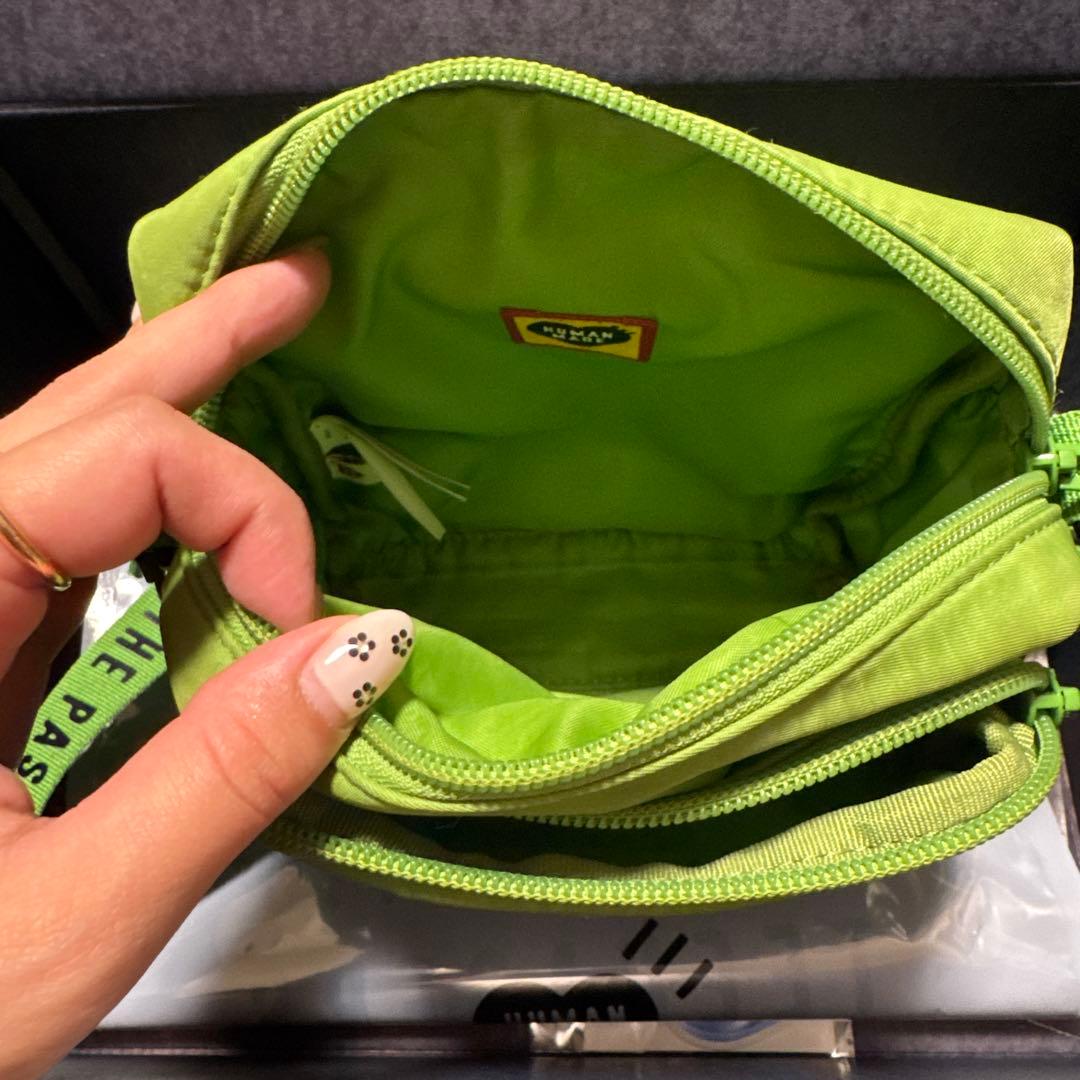 ふ*寝様 HUMANMADE グリーンショルダーバッグ