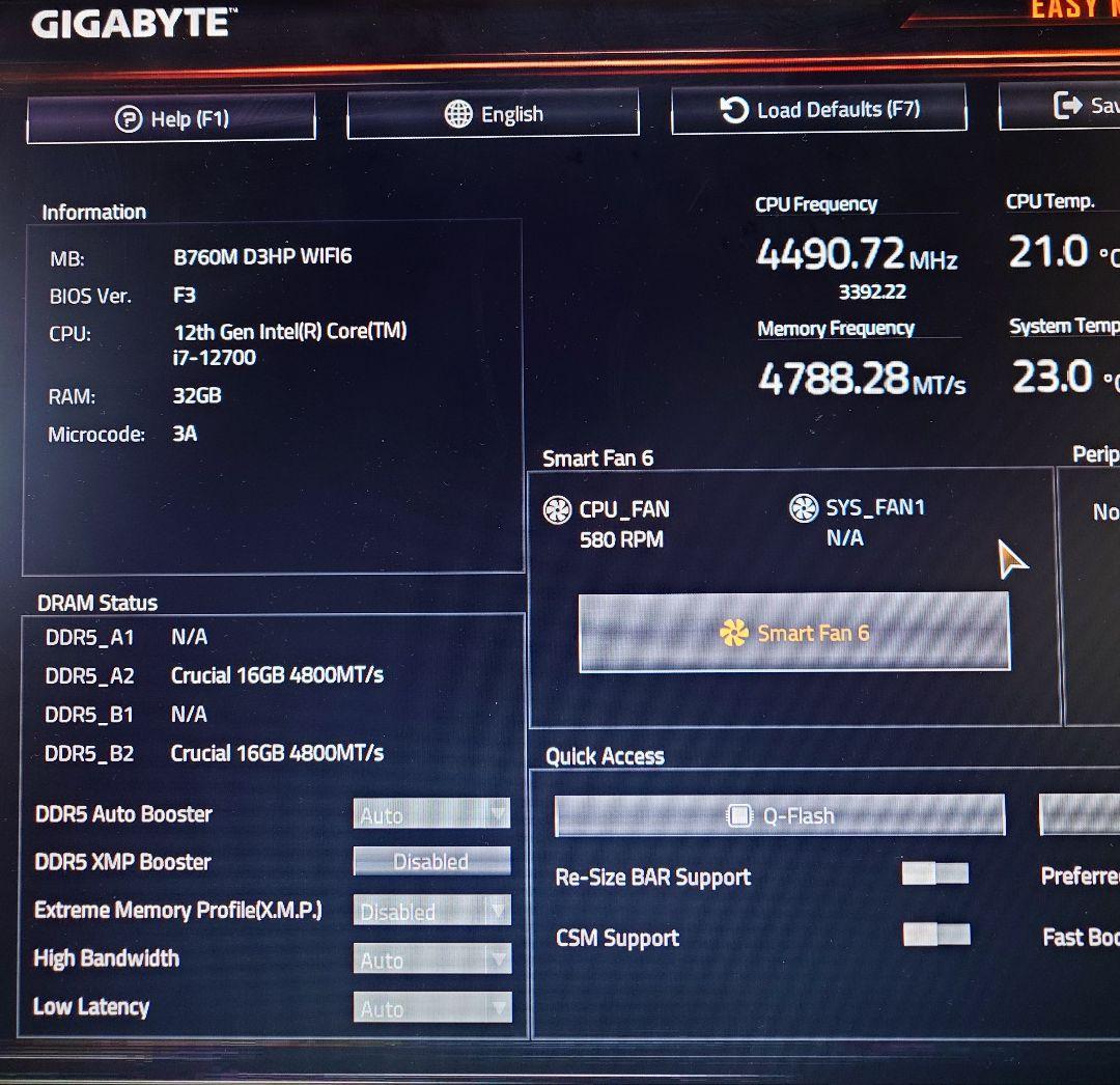 crucial DDR5 4800 16GB ×2 計 32GB 【動作確認済】