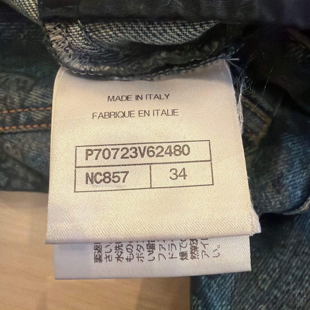 CHANEL 花柄デニムパンツ ストレート