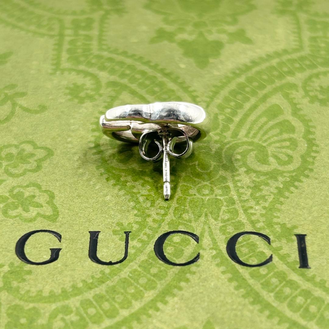 美品✨　グッチ　GUCCI ピアス　マーモント　GG　ラージ シルバー 片耳