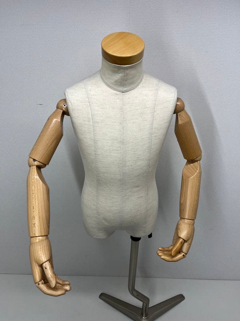 キッズ　子供 半身 腕付き トルソー 幼児　アイボリー マネキン 土台付