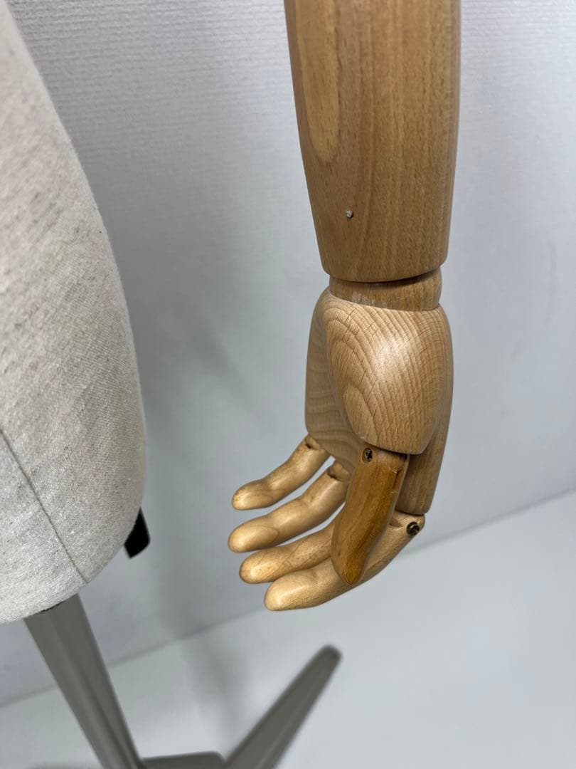 キッズ　子供 半身 腕付き トルソー 幼児　アイボリー マネキン 土台付