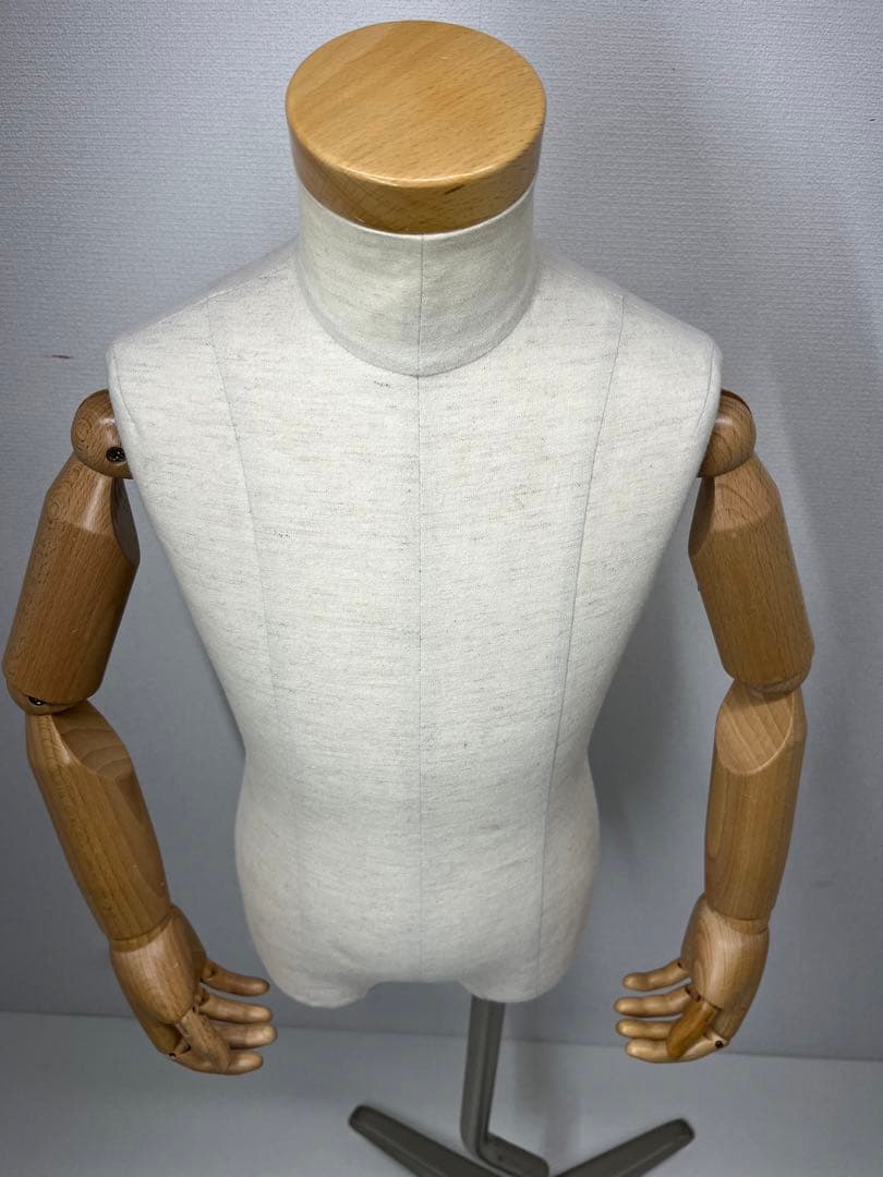 キッズ　子供 半身 腕付き トルソー 幼児　アイボリー マネキン 土台付