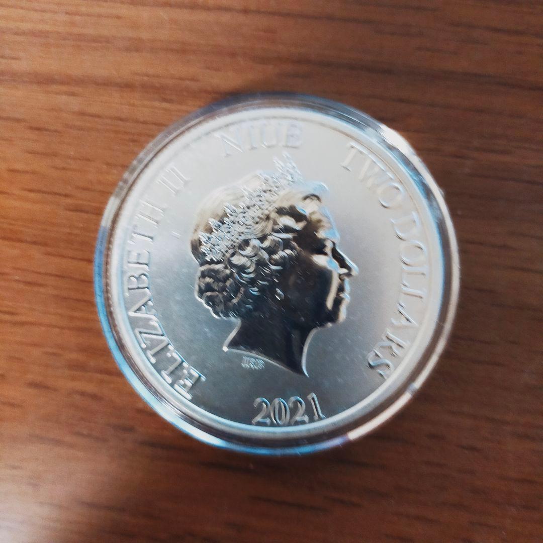 2021年　ニウエ　タク・タイマイ（ウミガメ）銀貨 １オンス クリアケース入り