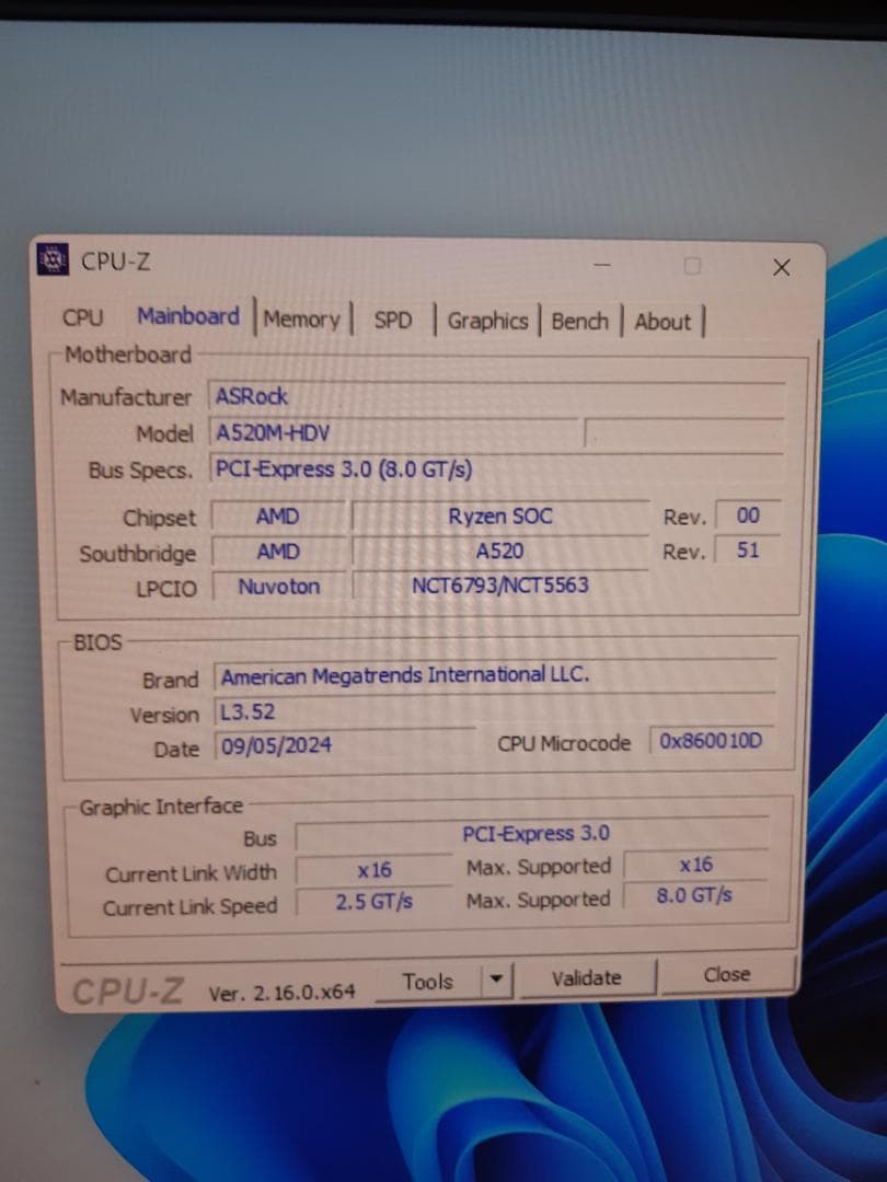 自作PC　RYZEN5 4500・8GB・128GB・GTX645・WIN11