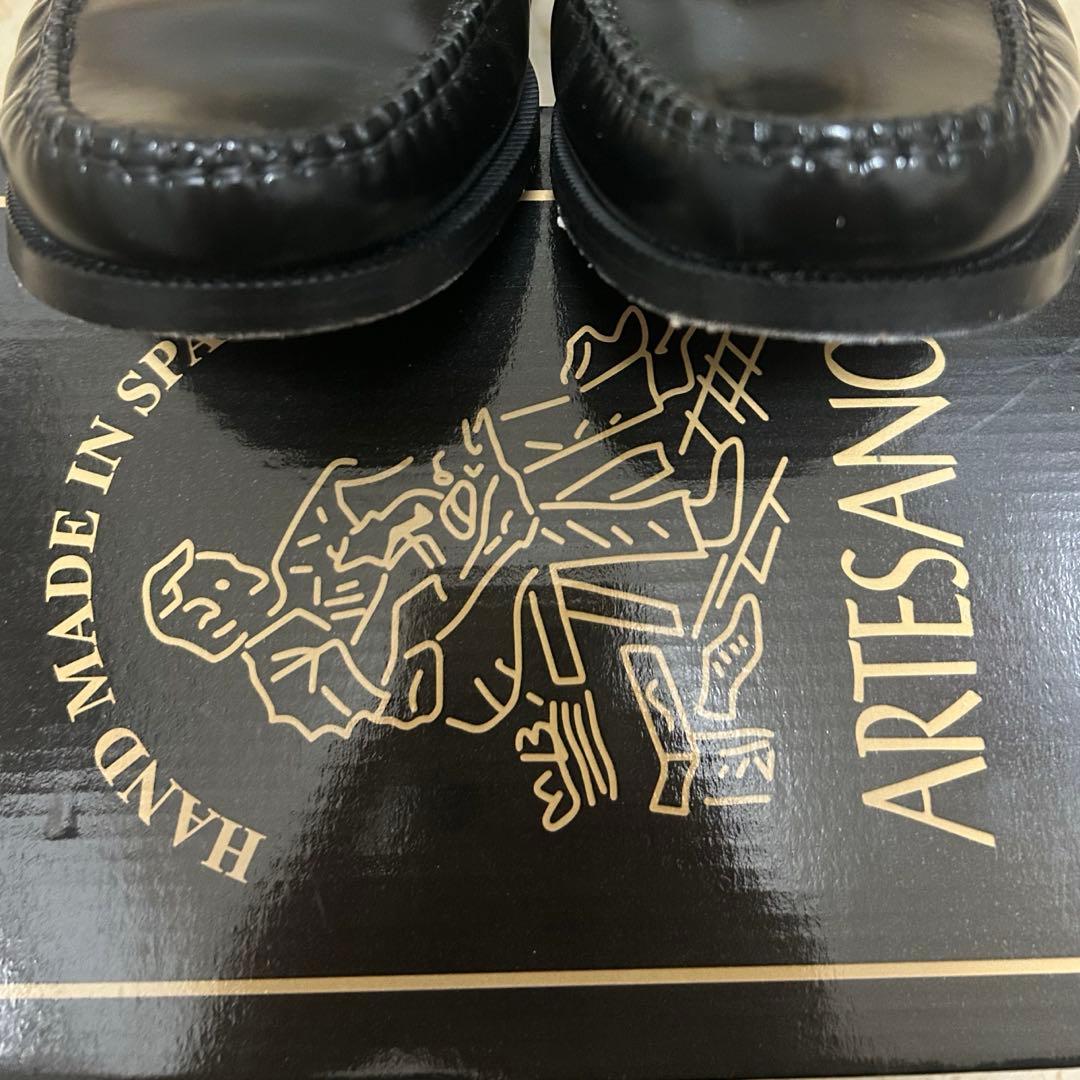 【美品】ARTESANOS アルテサノス ブラックビットローファー 牛革