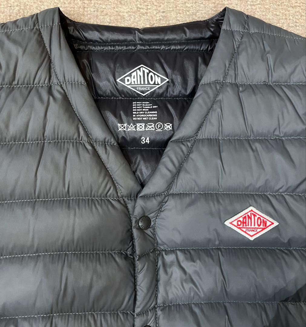 DANTON インナーダウン ロング 34 グレー