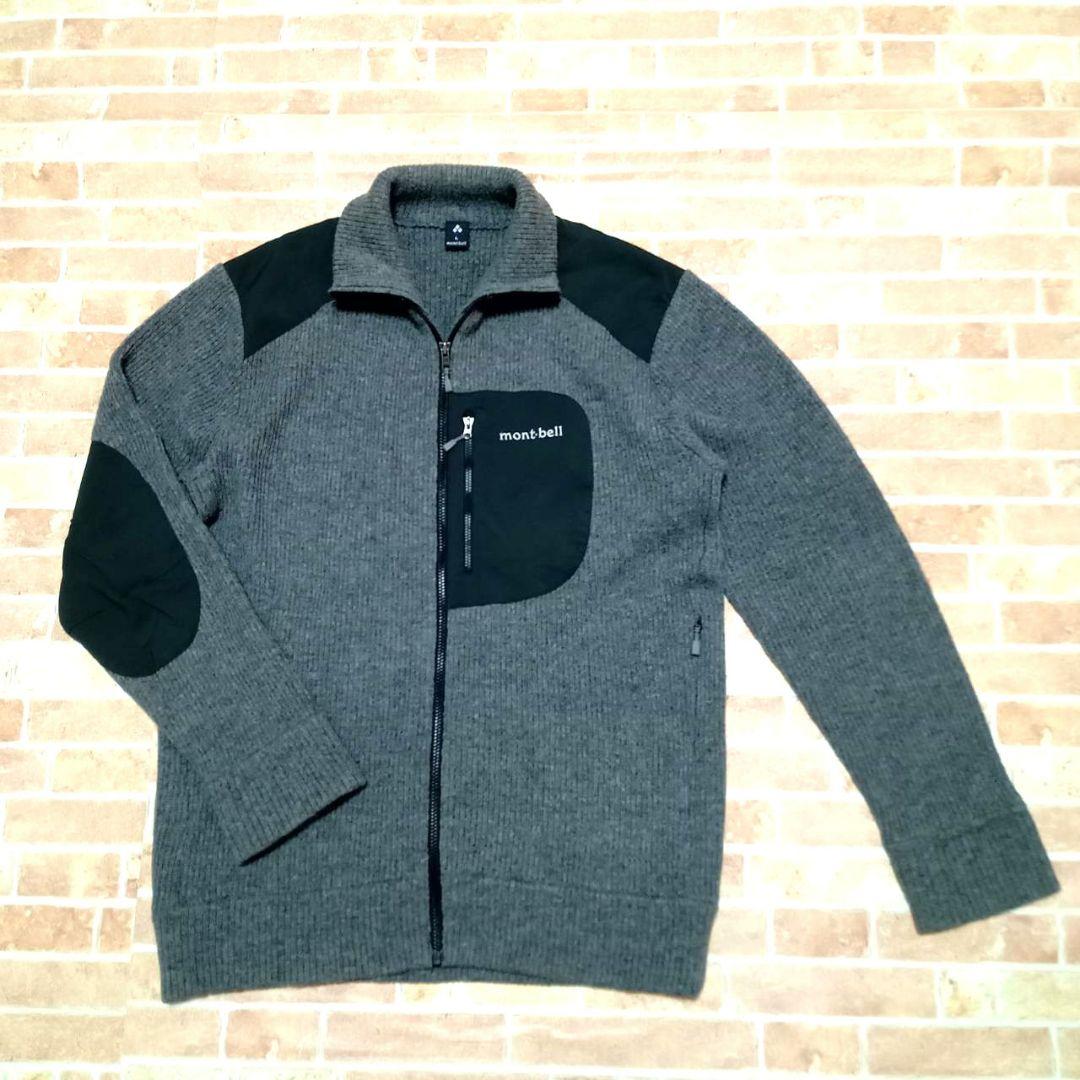 モンベル ミッテルレギ フルジップセーター 　グレー　メンズL