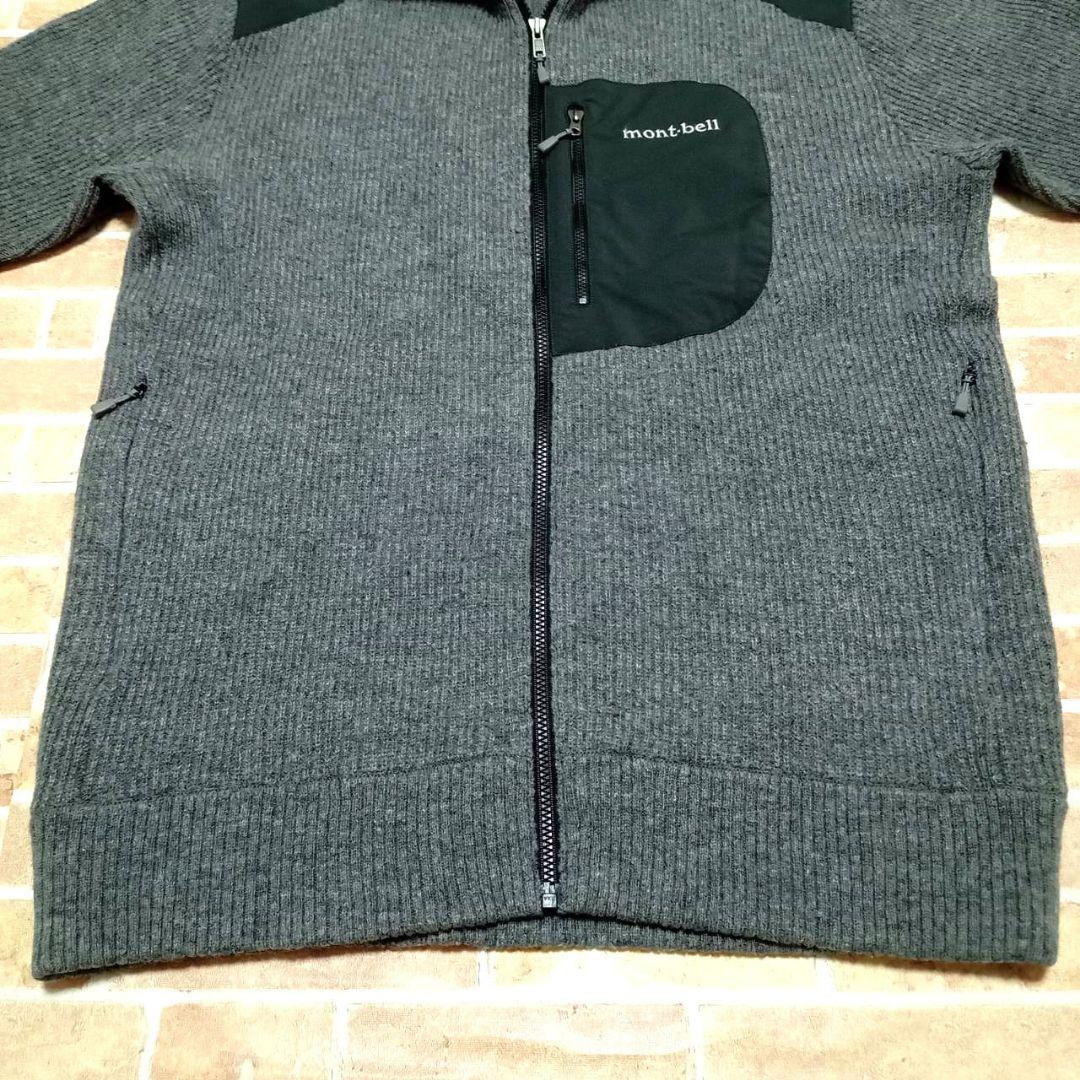 モンベル ミッテルレギ フルジップセーター 　グレー　メンズL