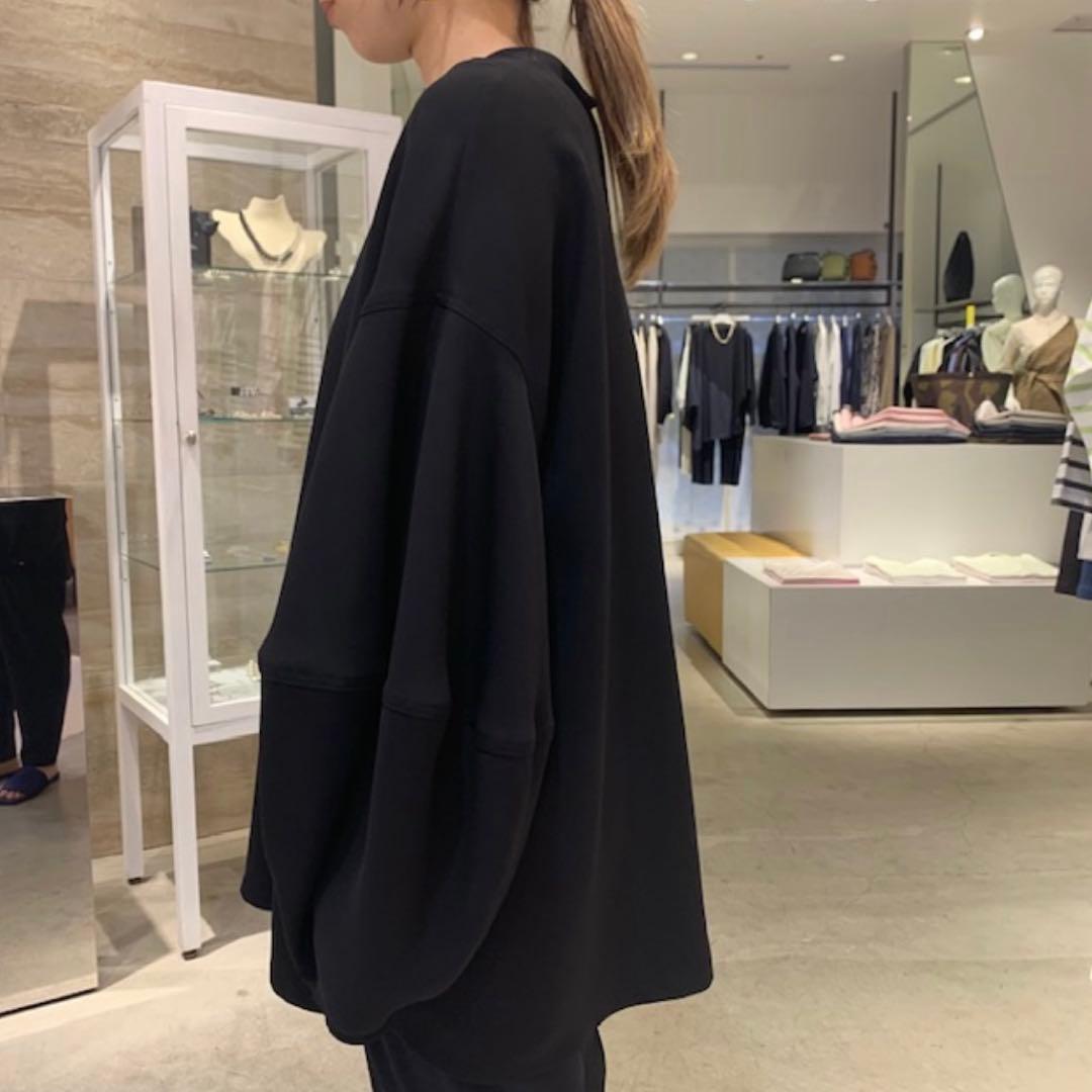 【美品✨】エンフォルド PEジョーゼット ドレープスリーブプルオーバー ブラック