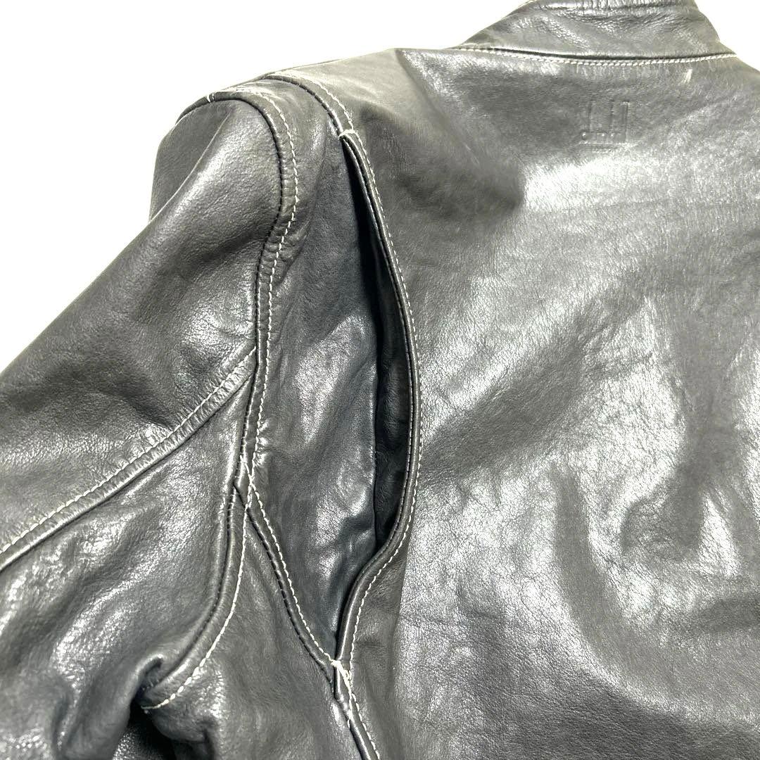 ダンヒル レザーシングルライダースジャケット