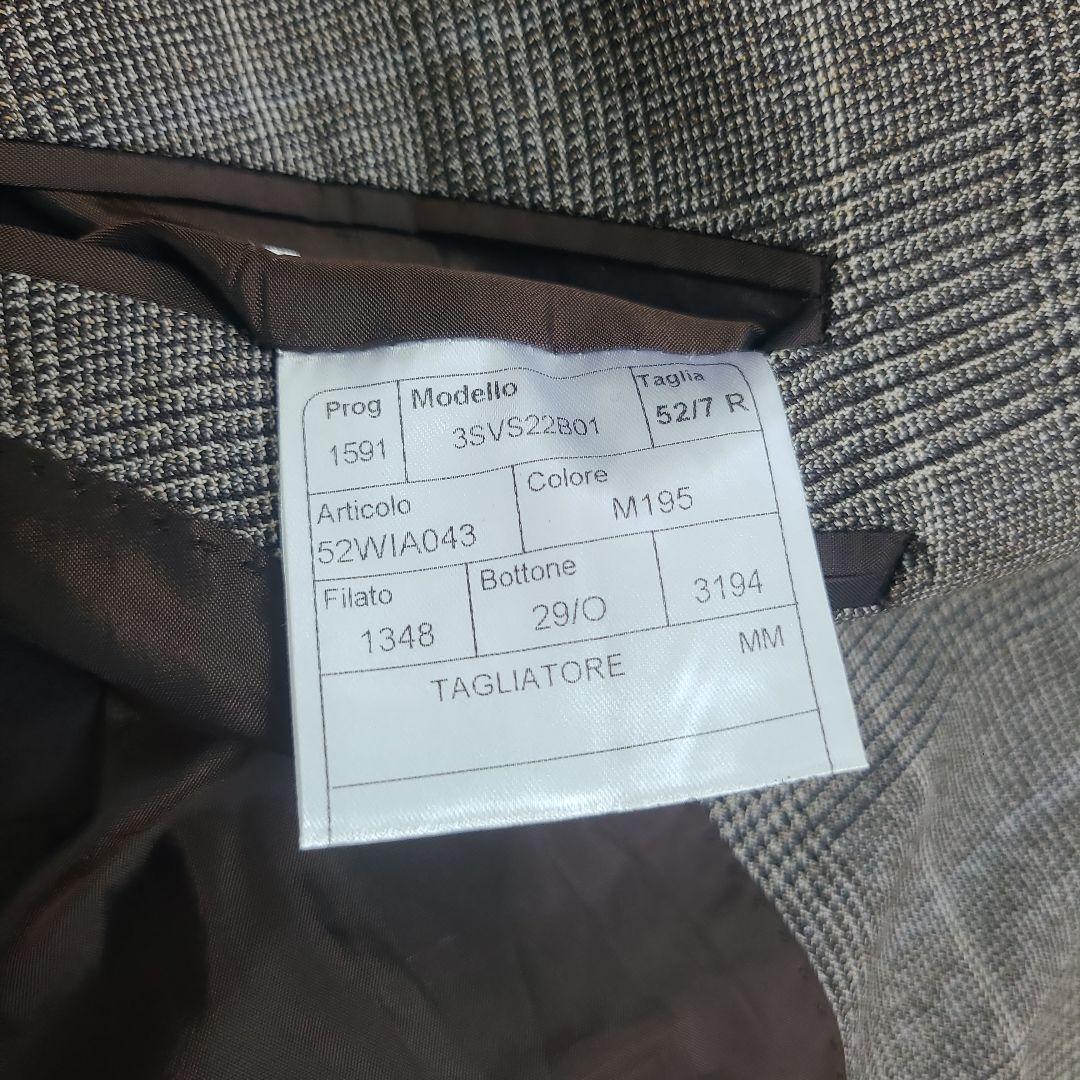 タリアトーレ　グレンチェック　テーラードジャケット　ジレ　2点セット　52