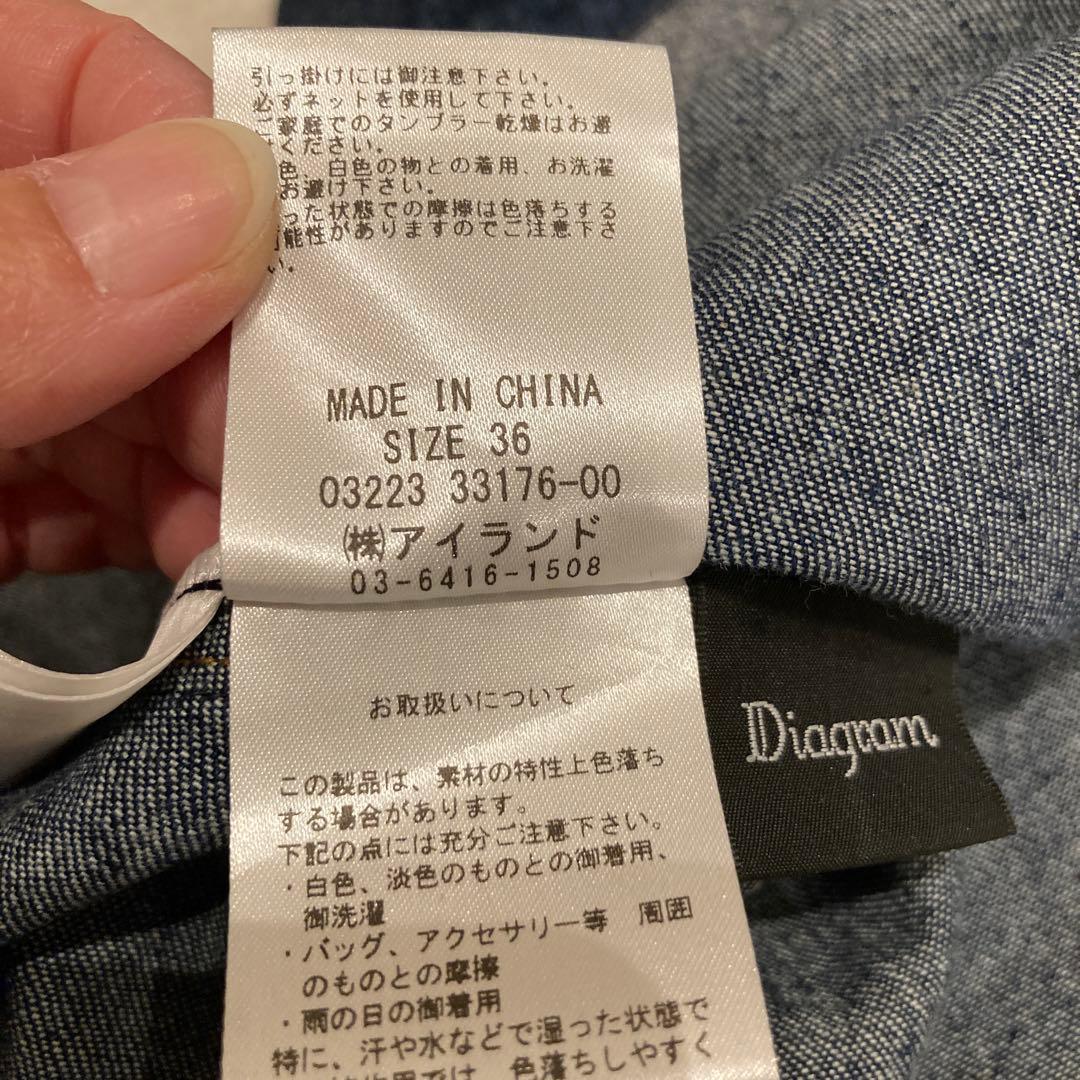 もんきち　グレースデニム切替ニットワンピース　ダイアグラム　グレースクラス