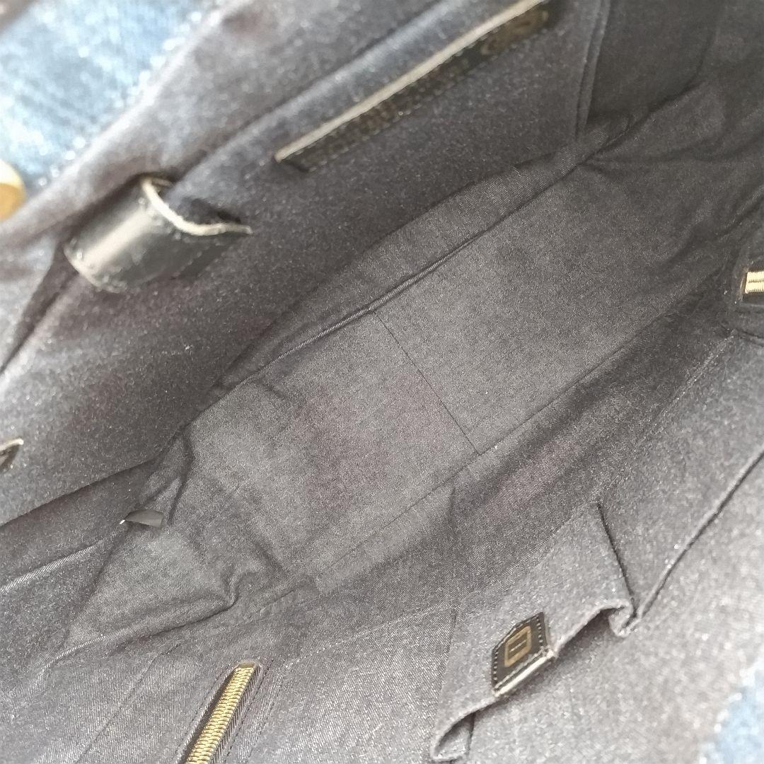 DIESEL　ディーゼル　トートバッグ　デニム　A4サイズ　レザー ハンドバッグ