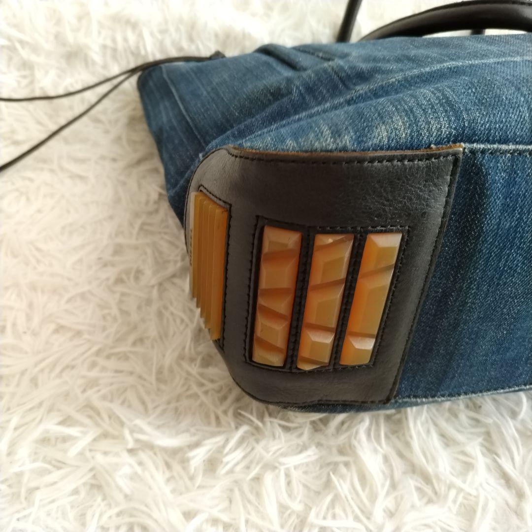 DIESEL　ディーゼル　トートバッグ　デニム　A4サイズ　レザー ハンドバッグ