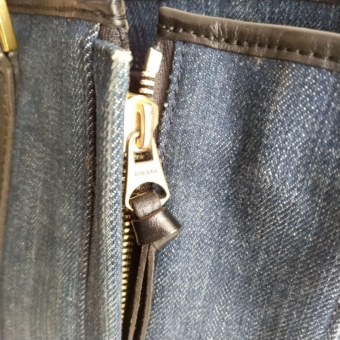 DIESEL　ディーゼル　トートバッグ　デニム　A4サイズ　レザー ハンドバッグ