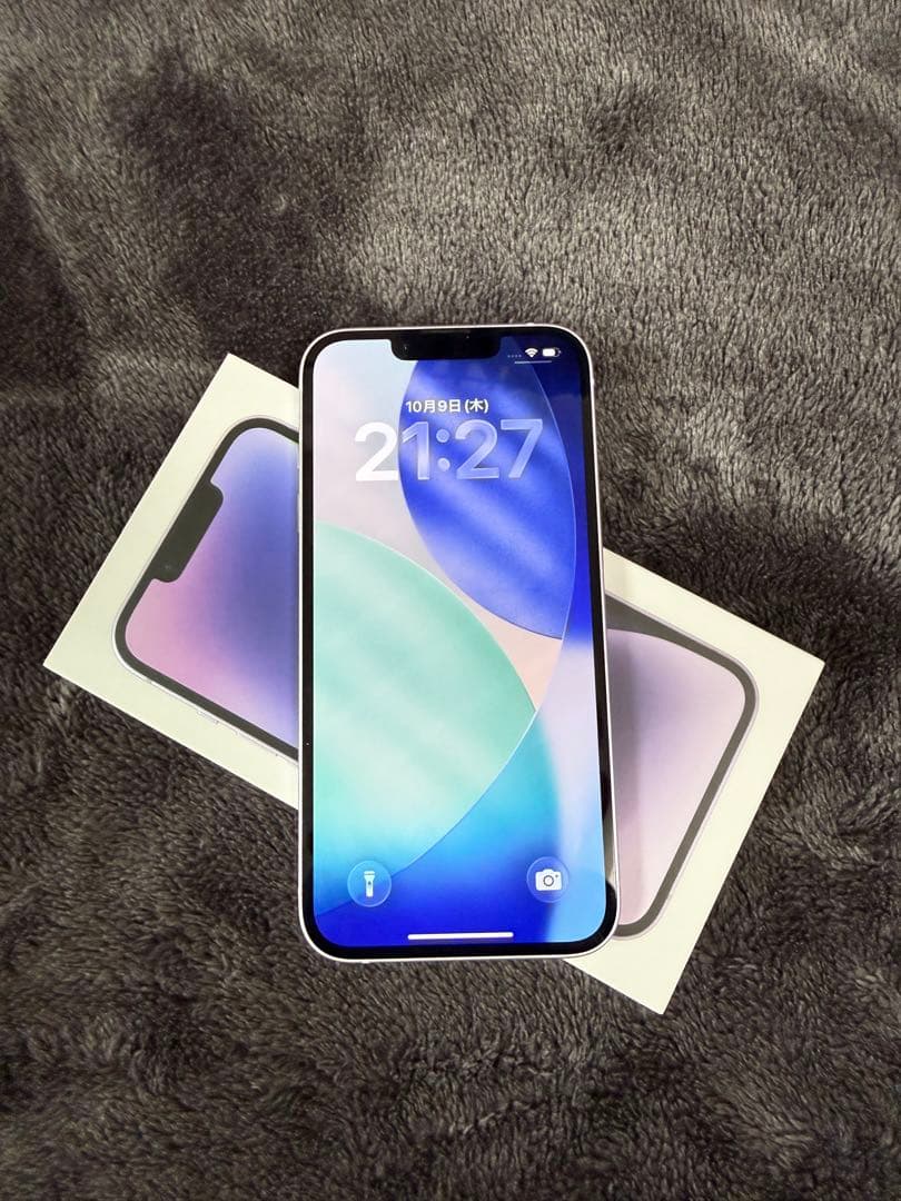 美品 iPhone14 本体 256GB パープル 付属品完備