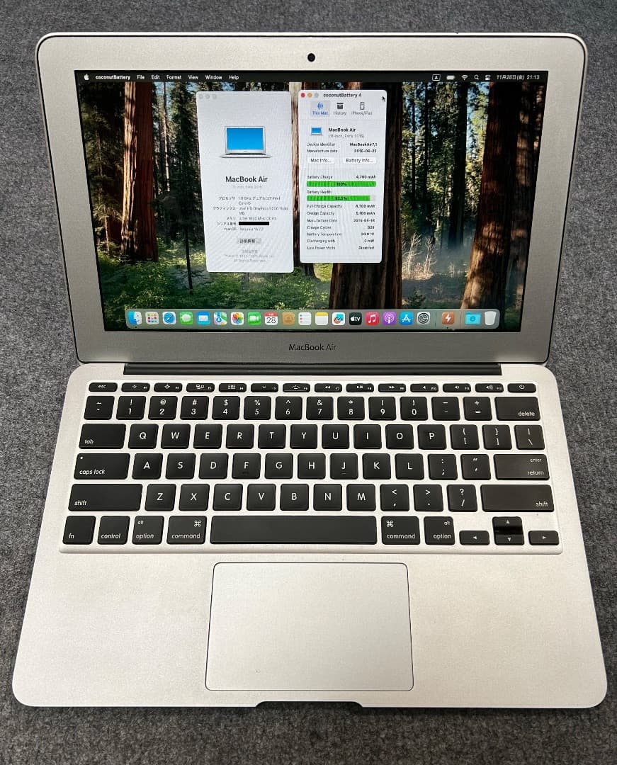 MacBook Air 2015 1.6Ghz 128Gb 11インチ USキー