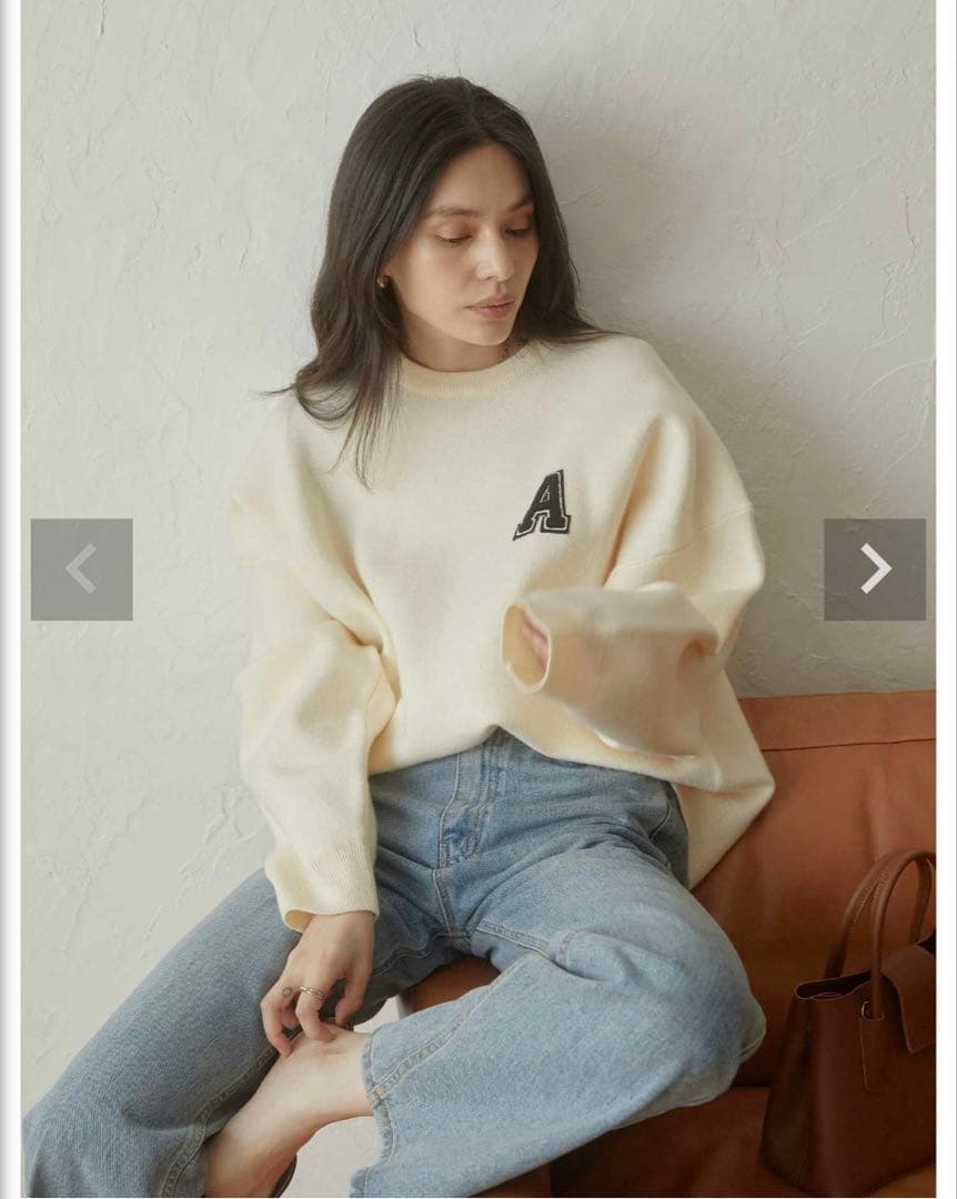 ACYM A logo sweat ニット