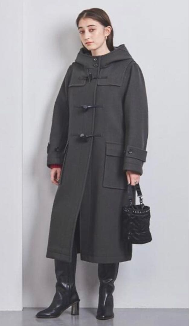 【一度着用】UNITED ARROWS W メルトンダッフルコート38