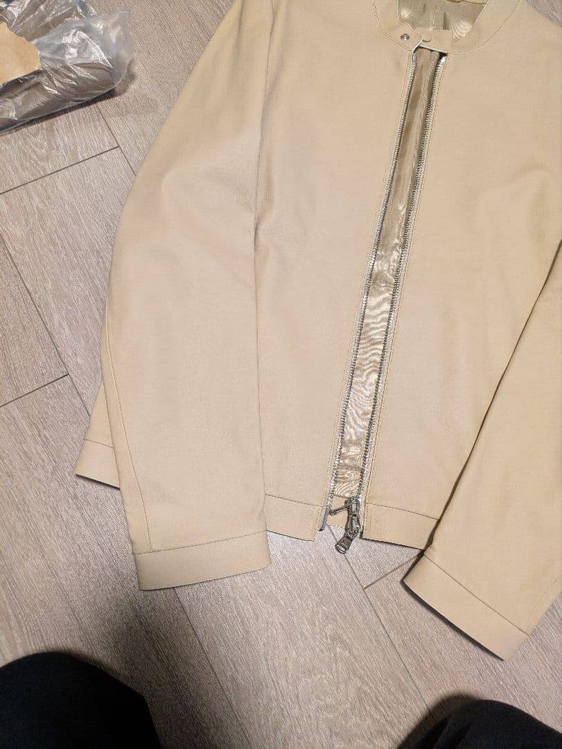 M 1945　ca max ラムレザーシングルライダースジャケット 48