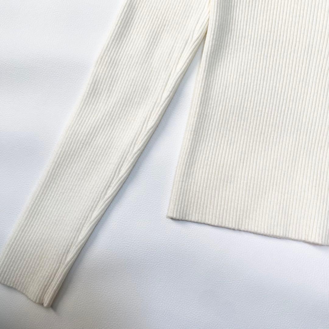 anuans カシミヤブレンドデコルテリブニットプルオーバー　2023 F