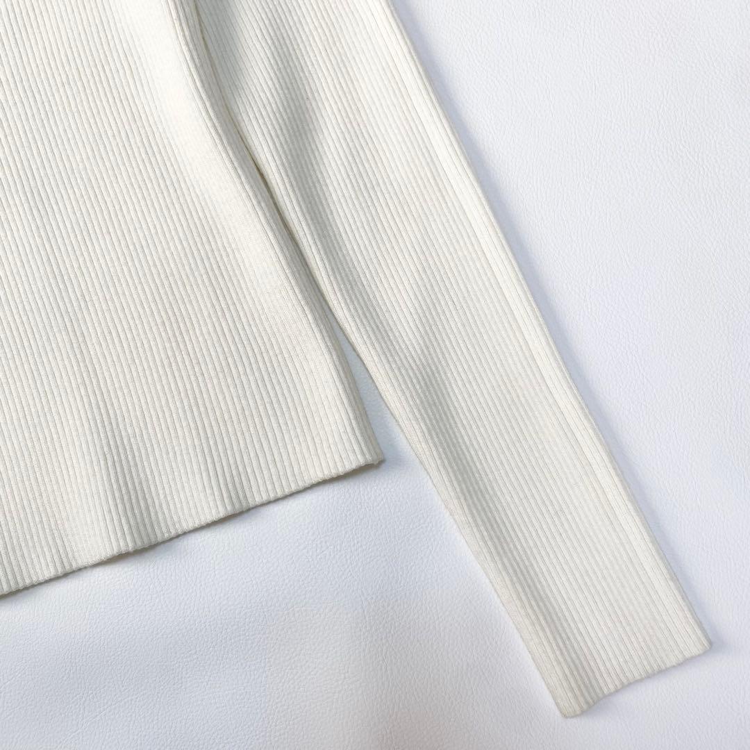 anuans カシミヤブレンドデコルテリブニットプルオーバー　2023 F