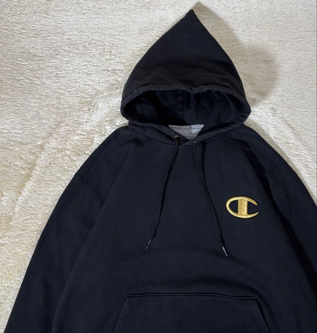 Champion スーパーフーディ　ヘビーウエイト　コーンヘッド　刺繍　パーカー