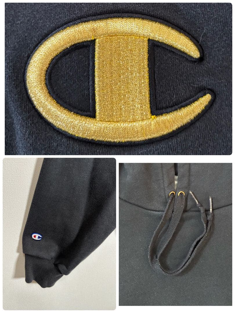 Champion スーパーフーディ　ヘビーウエイト　コーンヘッド　刺繍　パーカー