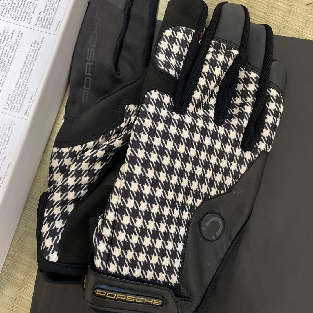 ポルシェ　ペピタ柄　グローブ　スマホ対応　手袋