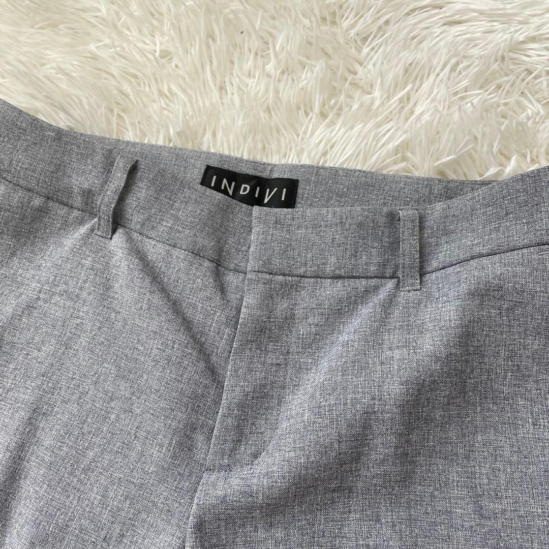SALE 洗える　INDIVI スーツセットアップ　36 ノーカラー　パンツ