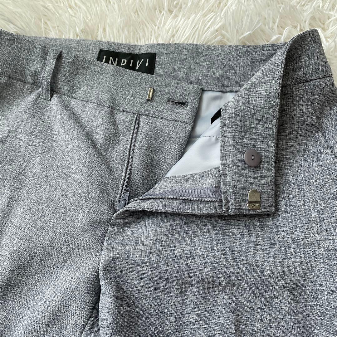 SALE 洗える　INDIVI スーツセットアップ　36 ノーカラー　パンツ