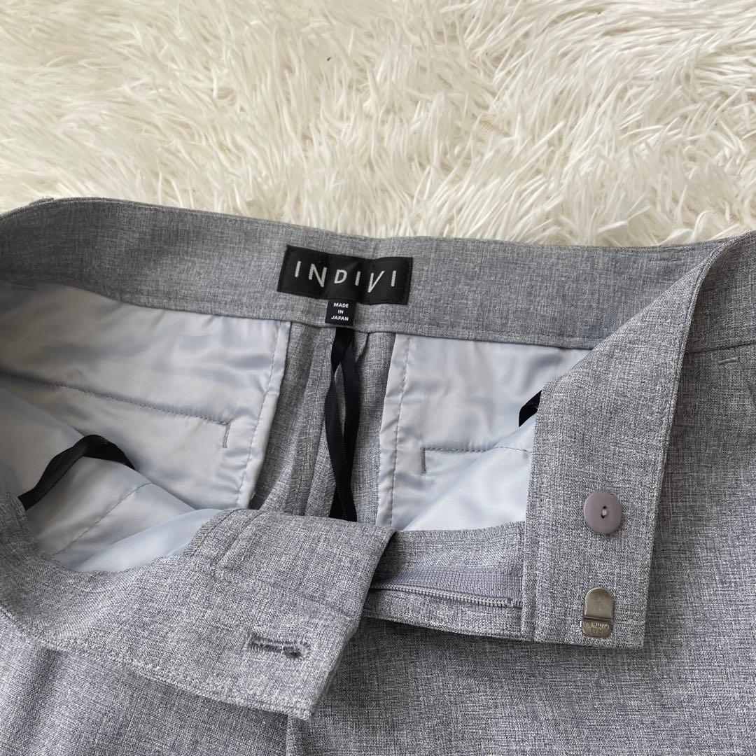 SALE 洗える　INDIVI スーツセットアップ　36 ノーカラー　パンツ
