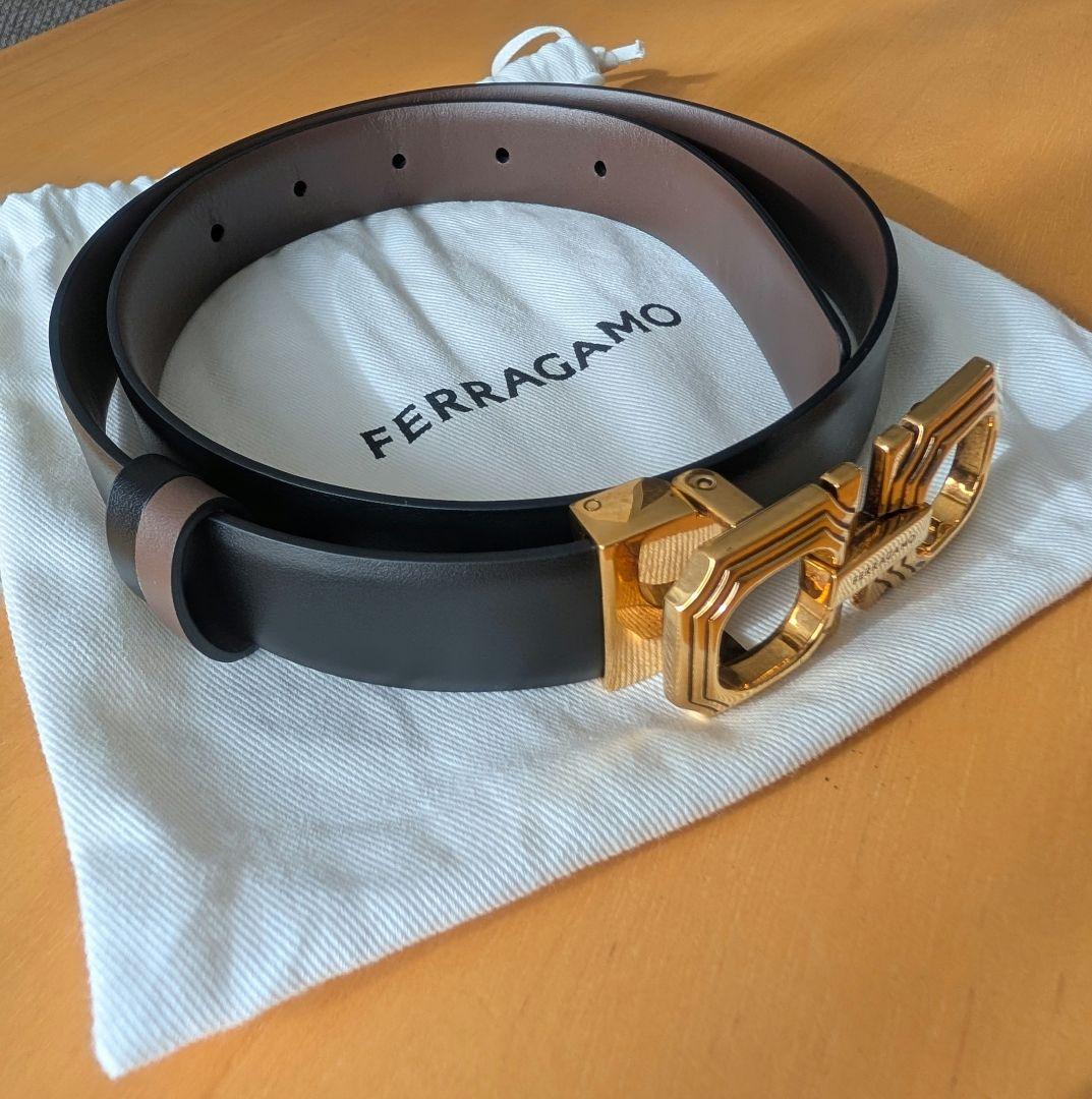 FERRAGAMO レザーベルト　リバーシブル ブラック/ブラウン