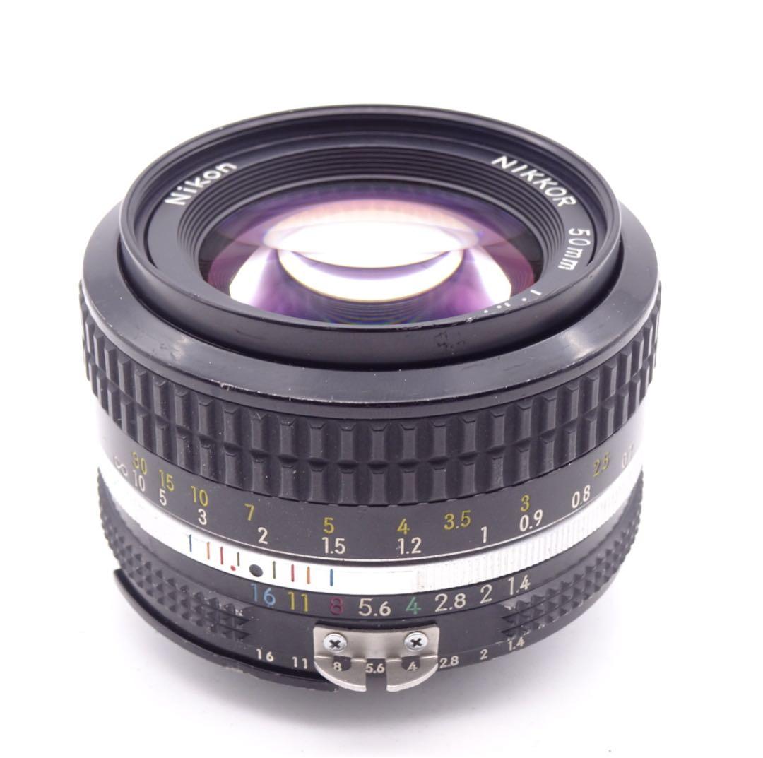 【絞りOK】 Nikon Ai Nikkor F1.4 50mm 単焦点レンズ