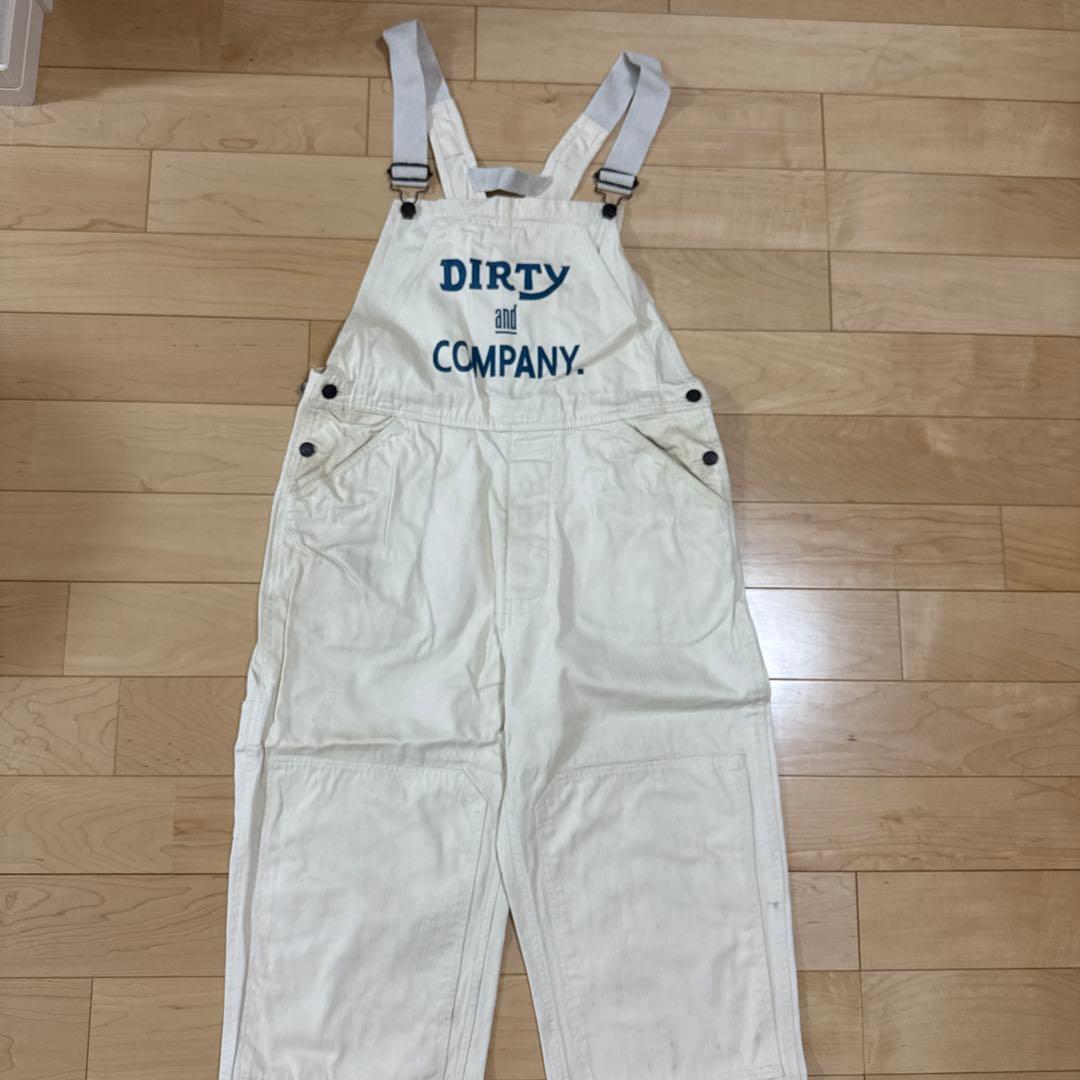 AT-DIRTY \"OVERALLS\" WHITE サイズL