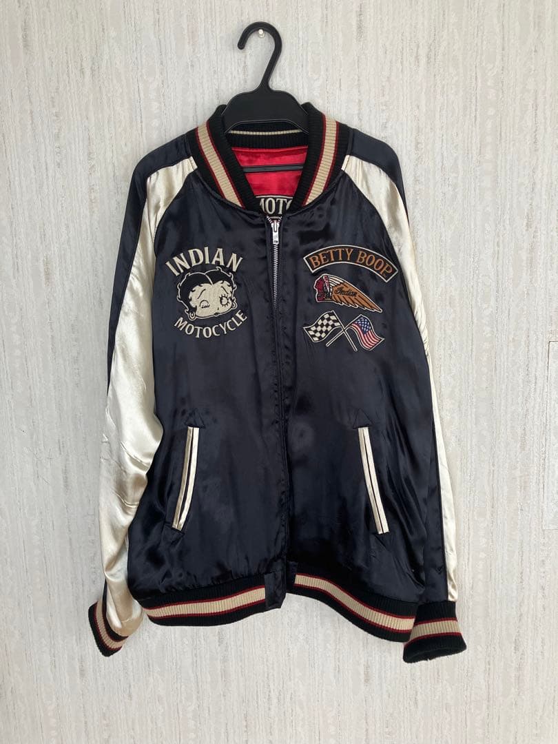 サ*リ様 INDIAN MOTOCYCLE × BETTY BOOP スカジャン