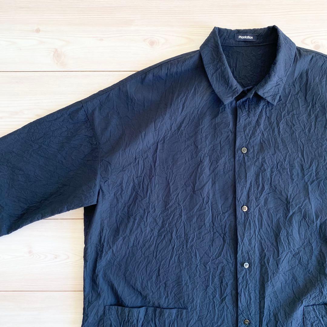 Plantation キャッチワッシャー ワンピース シャツコート ゆったり
