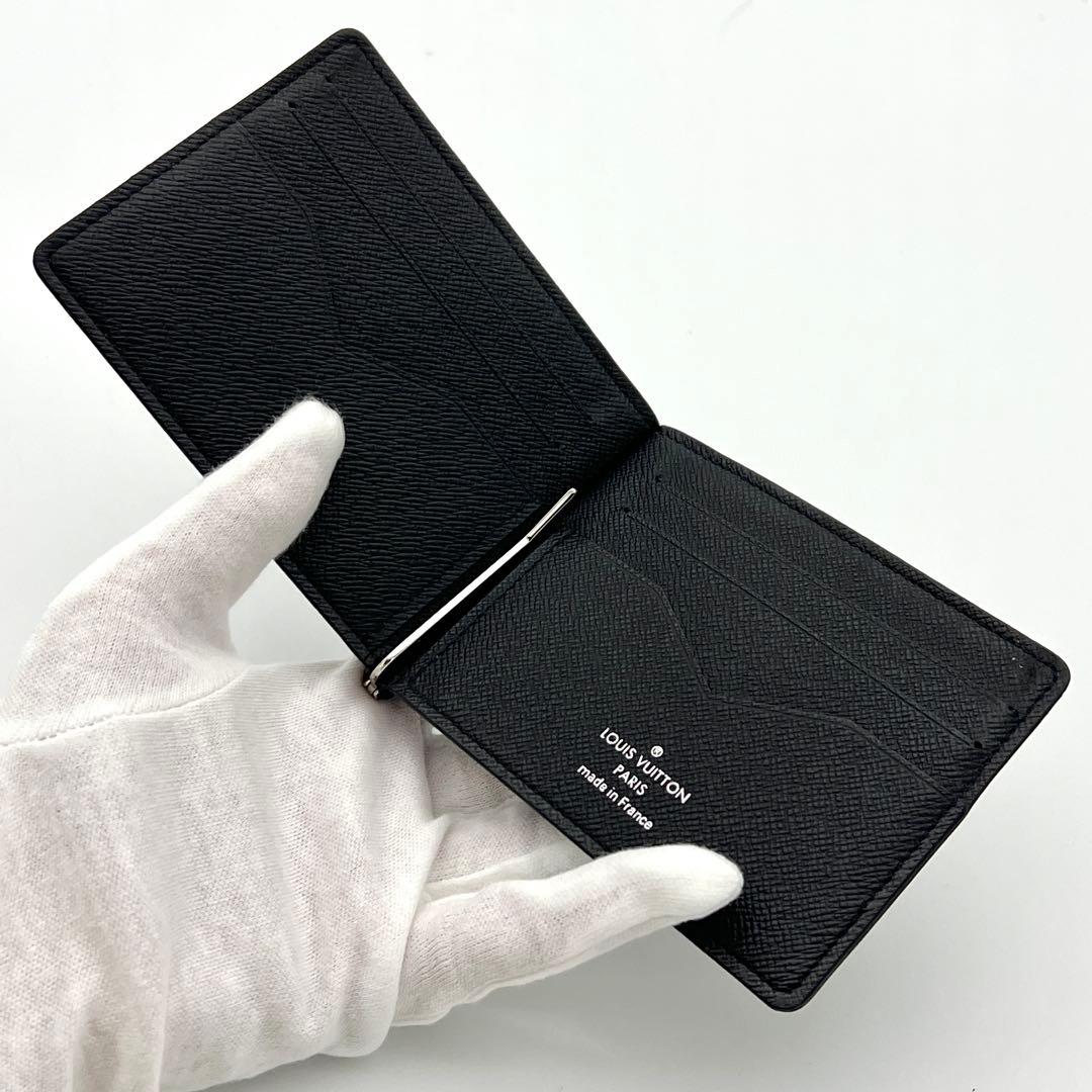 【極美品】ヴィトン マネークリップ ポルトフォイユ パンス タイガ ブラック 黒