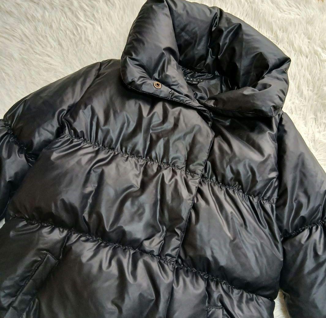 【Theory】ショールカラー　ダウンコート　ブラック