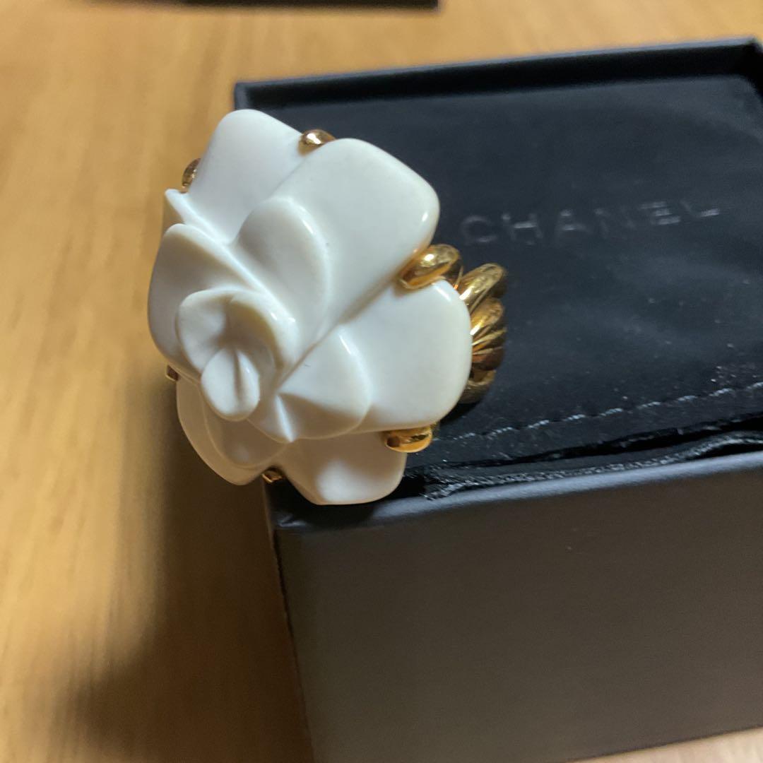 シャネル⭐︎CHANEL⭐︎カルセドニー　カメリア　リング　カショロン